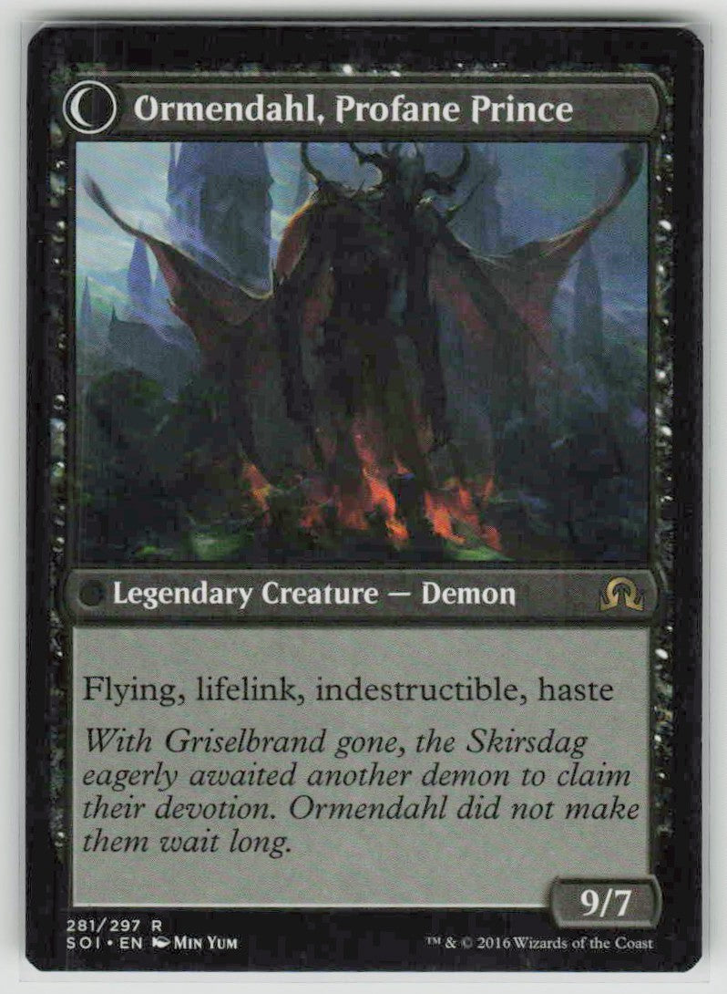 2016 Shadows over Innistrad 281 Westvale Abbey // Ormendahl, Profane Prince