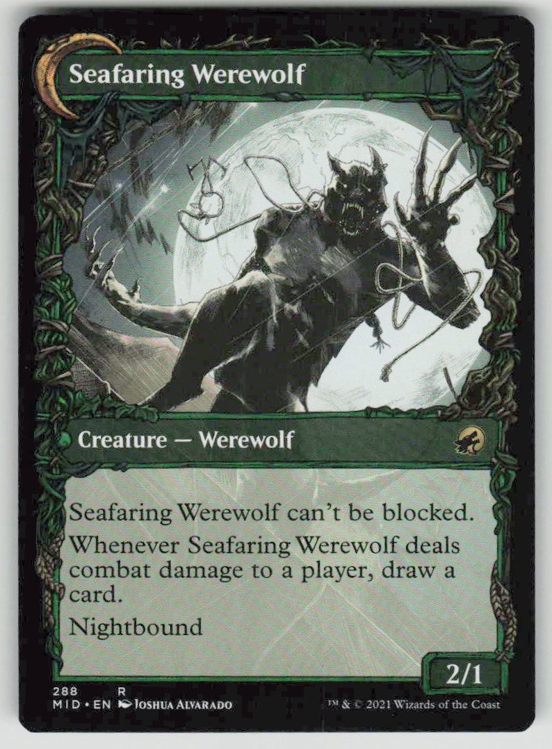 2021 Innistrad: Midnight Hunt 288 Suspicious Stowaway // Seafaring Werewolf