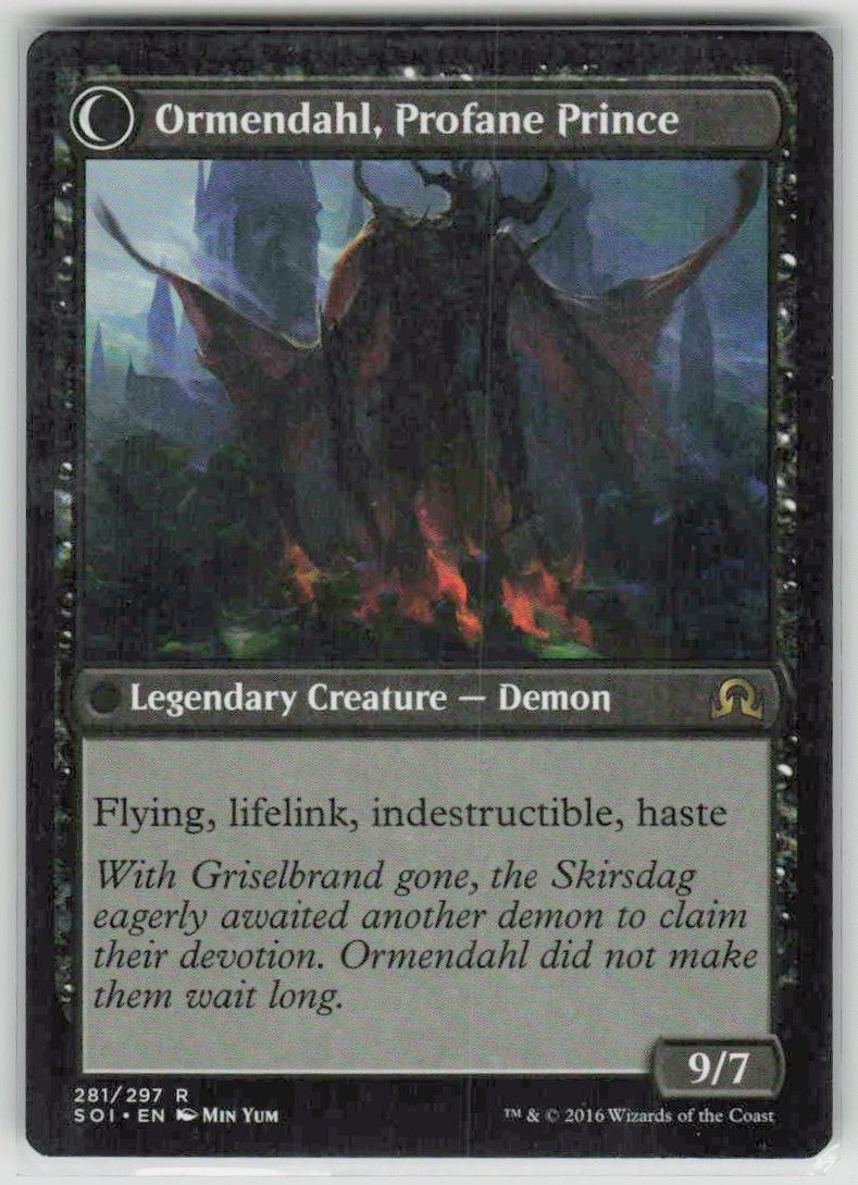 2016 Shadows over Innistrad 281 Westvale Abbey // Ormendahl, Profane Prince