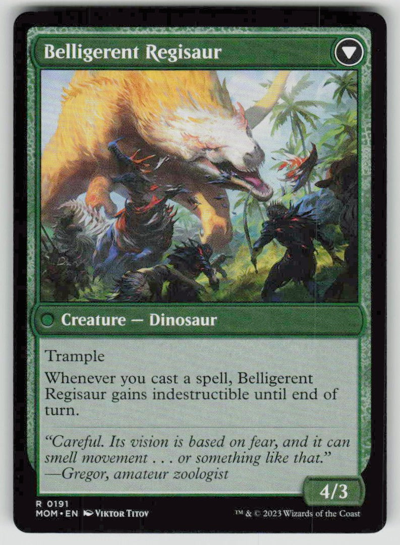 2023 March of the Machine 191 Invasion of Ixalan // Belligerent Regisaur