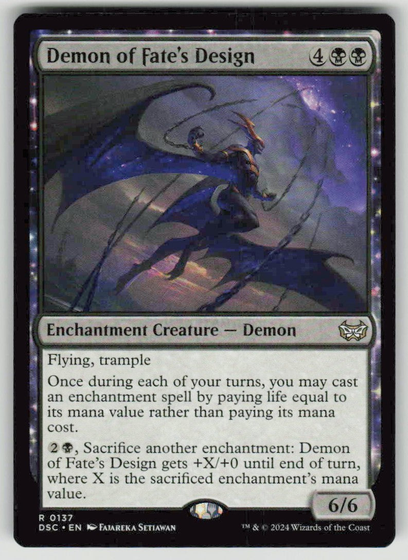2024 Duskmourn: House of Horror Commander 137 Demon of Fate's Design