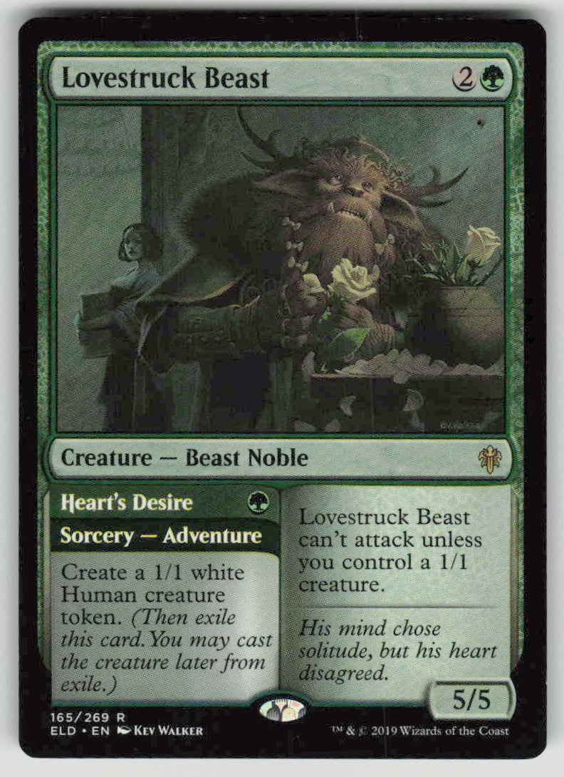 2019 Throne of Eldraine 165 Lovestruck Beast // Heart's Desire