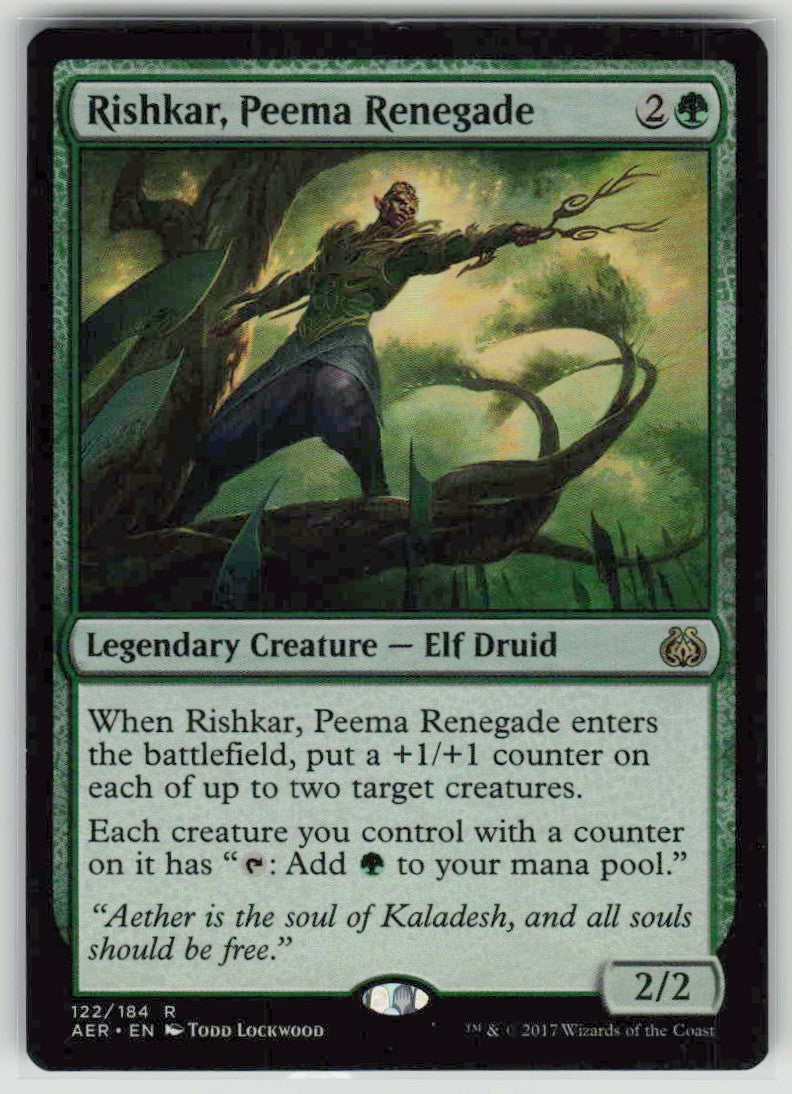 2017 Aether Revolt 122 Rishkar, Peema Renegade