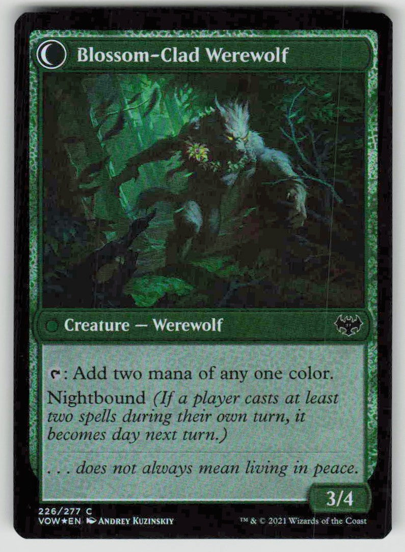 2021 Innistrad: Crimson Vow 226 Weaver of Blossoms // Blossom-Clad Werewolf