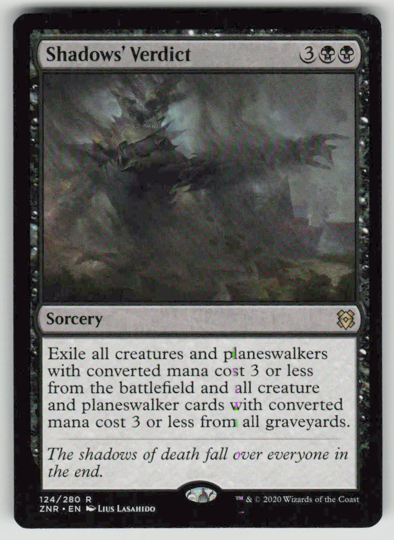 2020 Zendikar Rising 124 Shadows' Verdict
