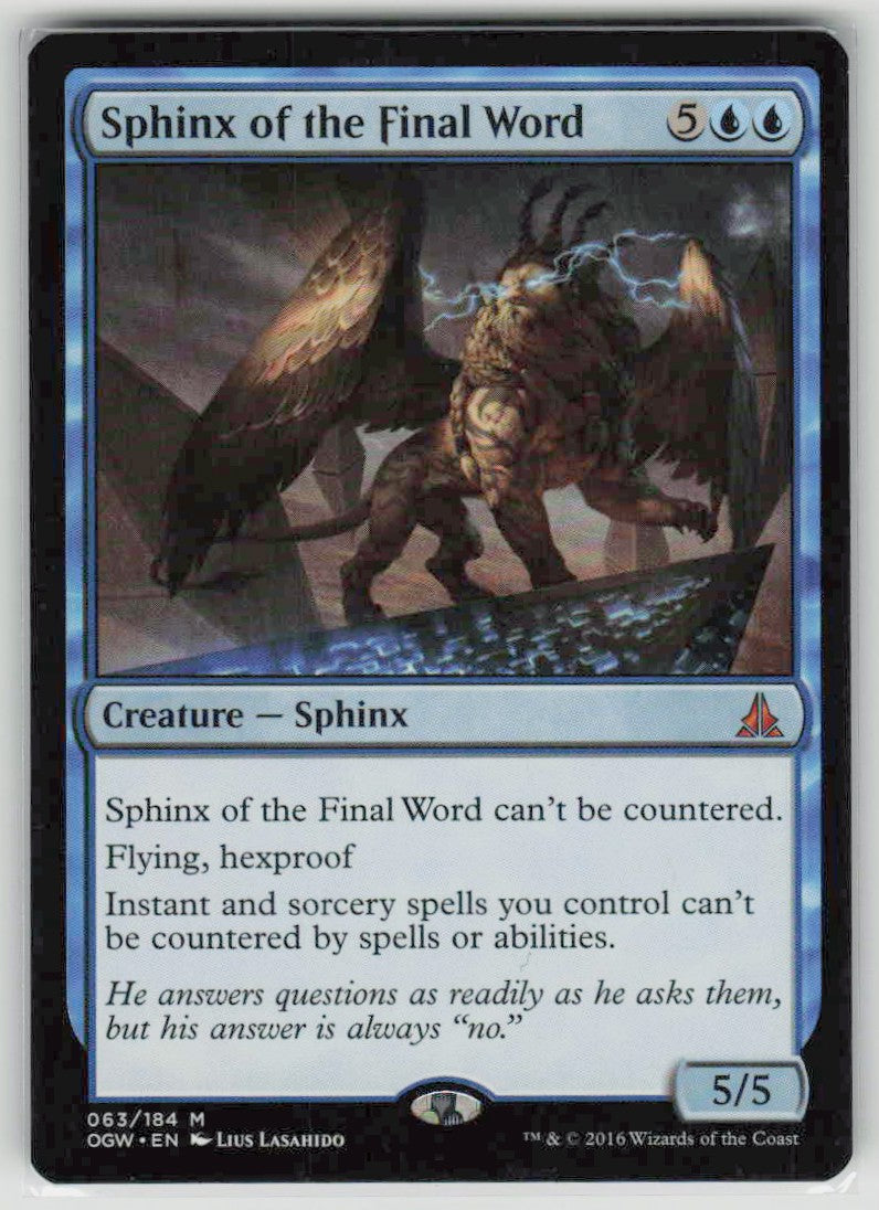 2016 Oath of the Gatewatch 63 Sphinx of the Final Word