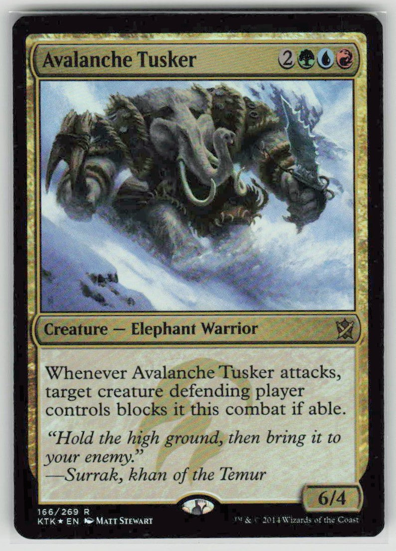 2014 Khans of Tarkir 166 Avalanche Tusker