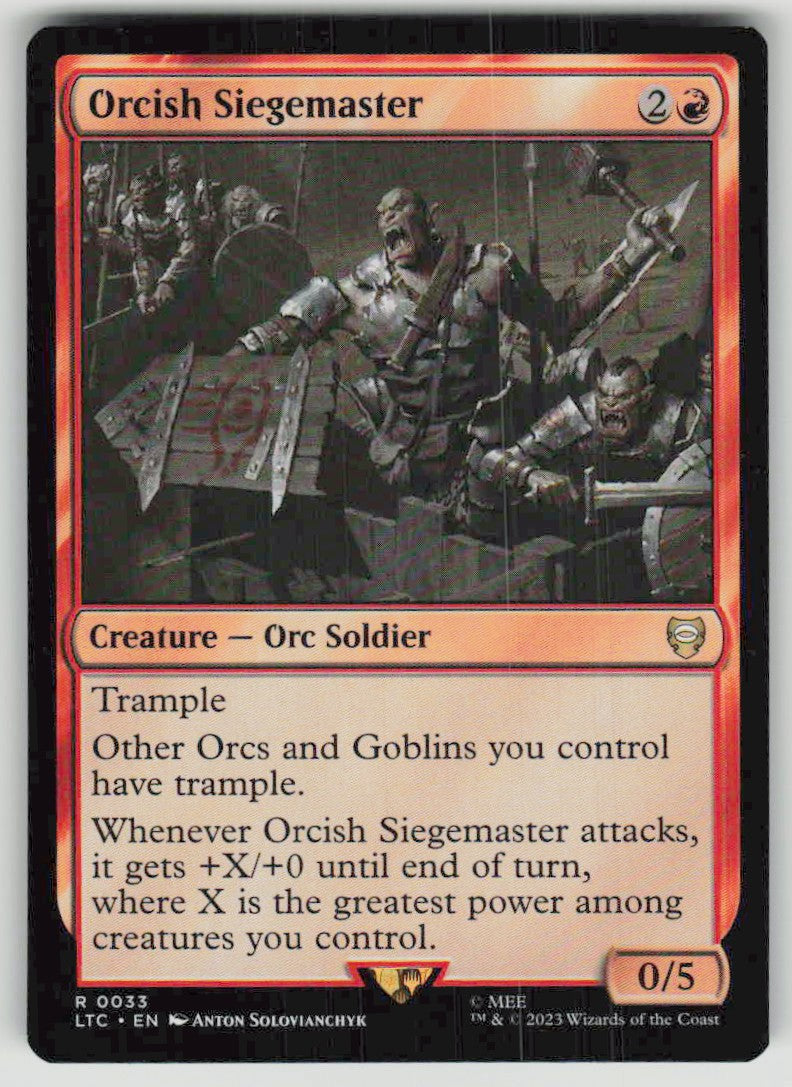 2023 Tales of Middle-earth Commander 33 Orcish Siegemaster