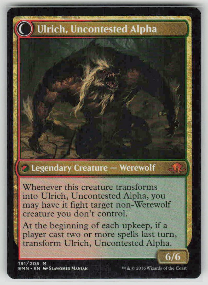 2016 Eldritch Moon 191 Ulrich of the Krallenhorde // Ulrich, Uncontested Alpha