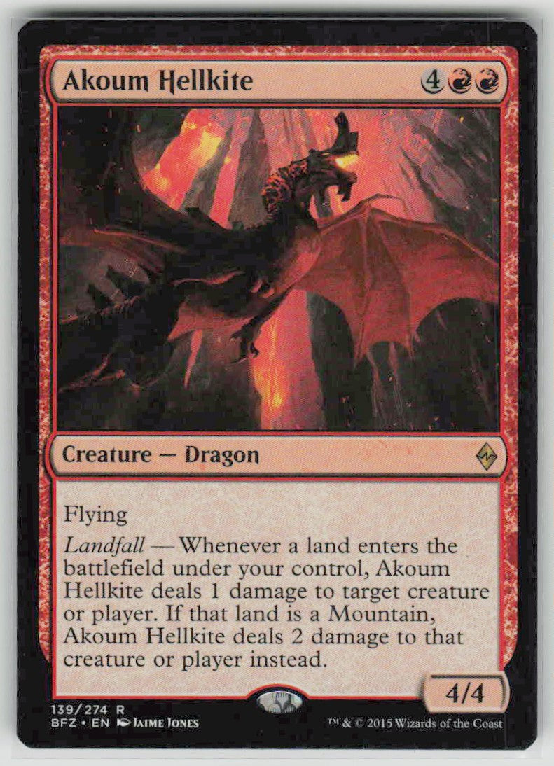 2015 Battle for Zendikar 139 Akoum Hellkite