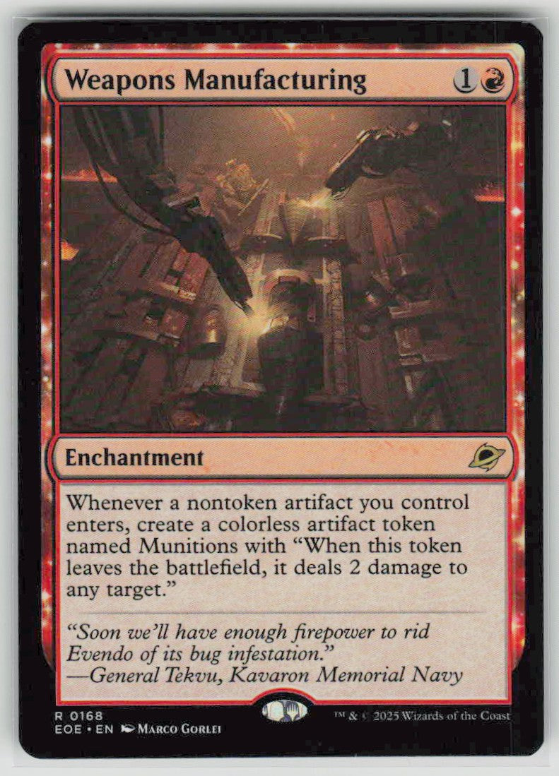 2025 Edge of Eternities 168 Weapons Manufacturing