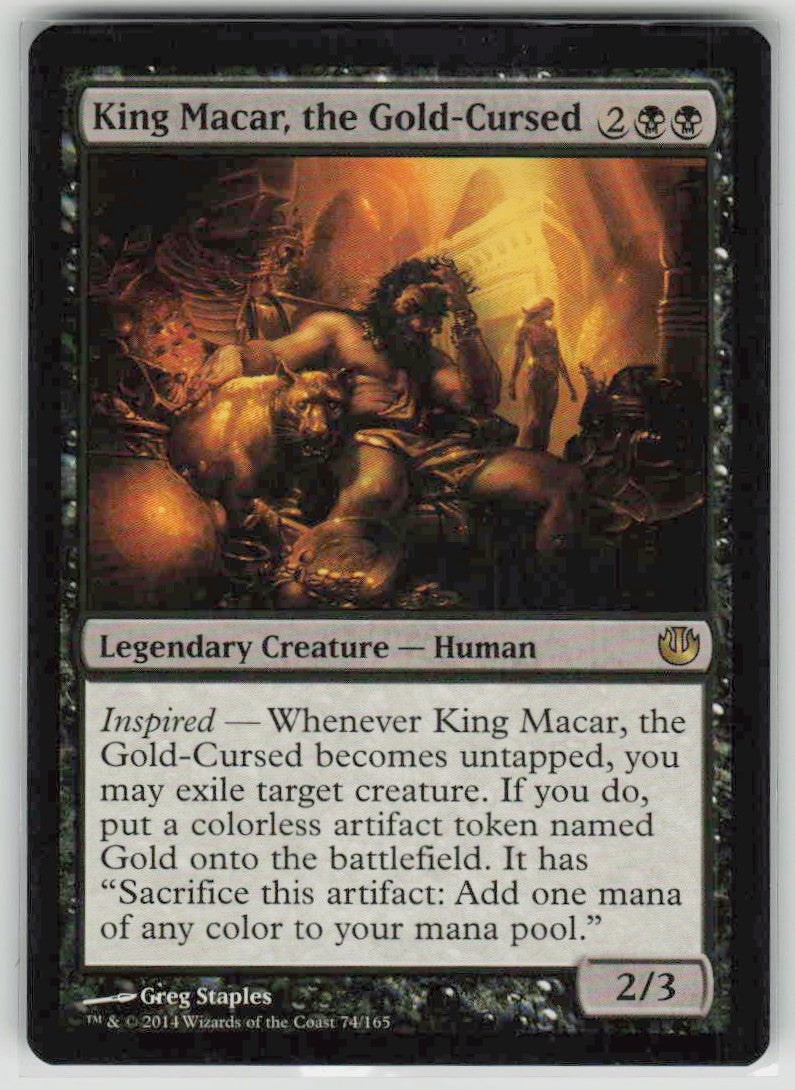 2014 Journey into Nyx 74 King Macar, the Gold-Cursed