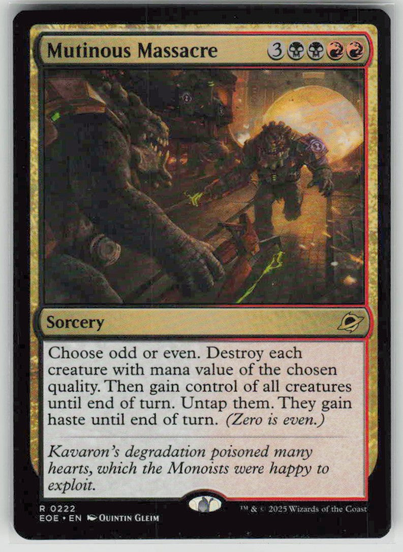 2025 Edge of Eternities 222 Mutinous Massacre