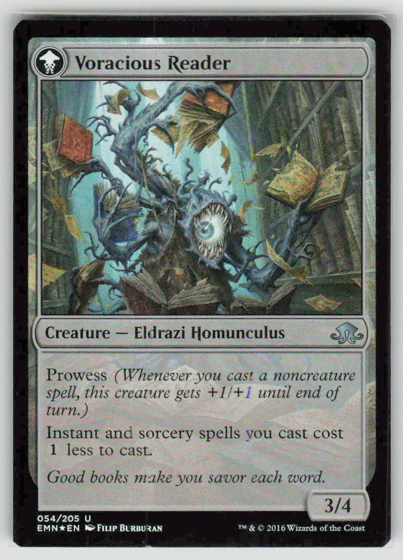 2016 Eldritch Moon 54 Curious Homunculus // Voracious Reader