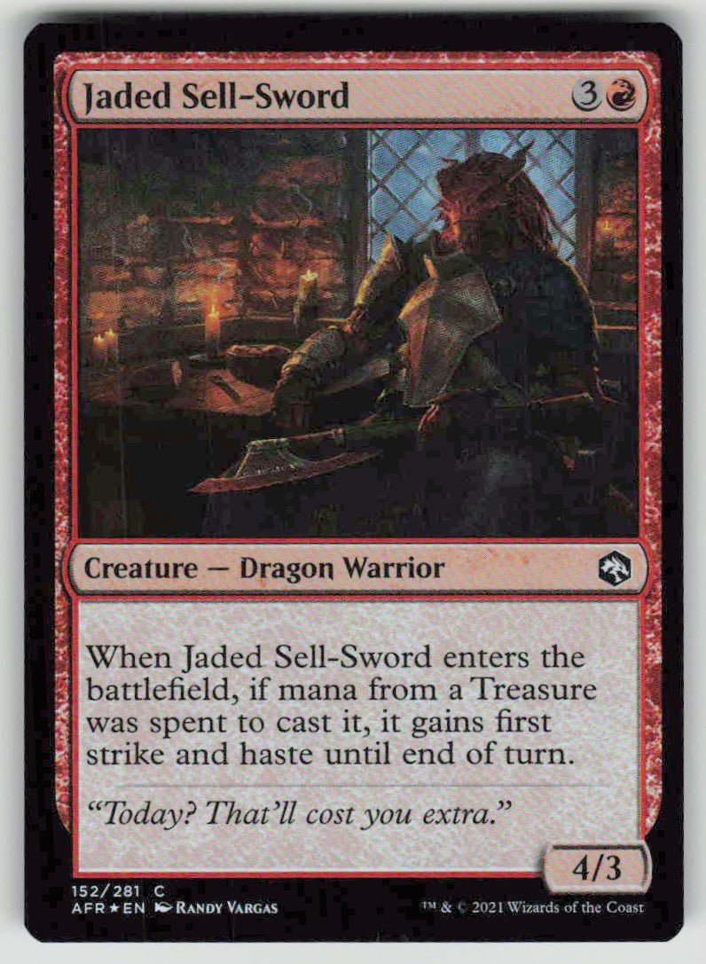 2021 Adventures in the Forgotten Realms 152 Jaded Sell-Sword