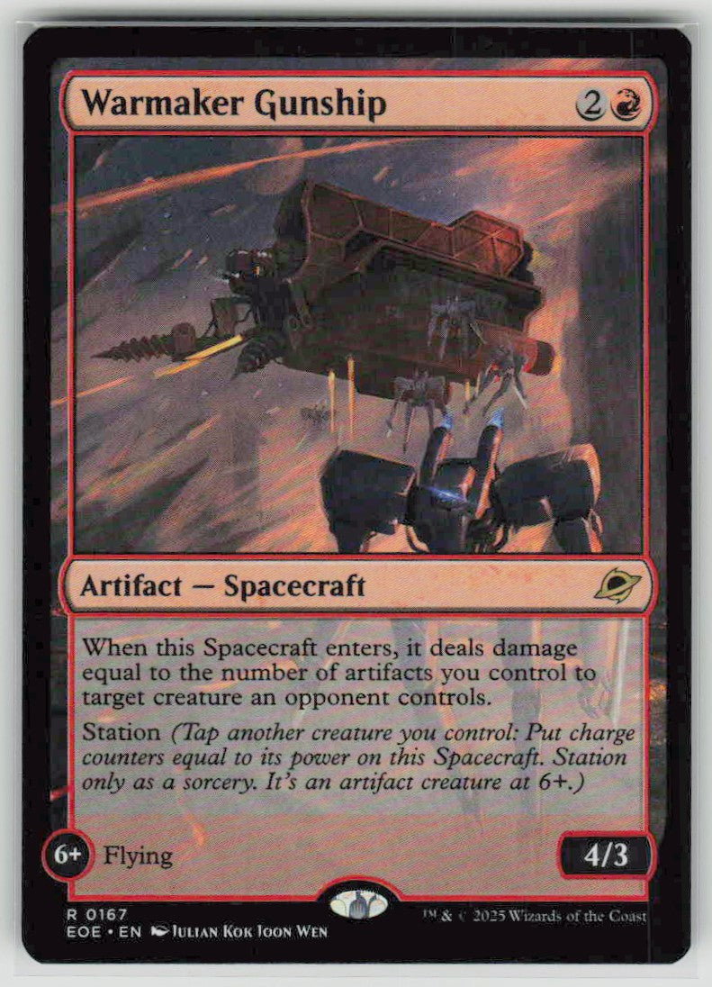2025 Edge of Eternities 167 Warmaker Gunship