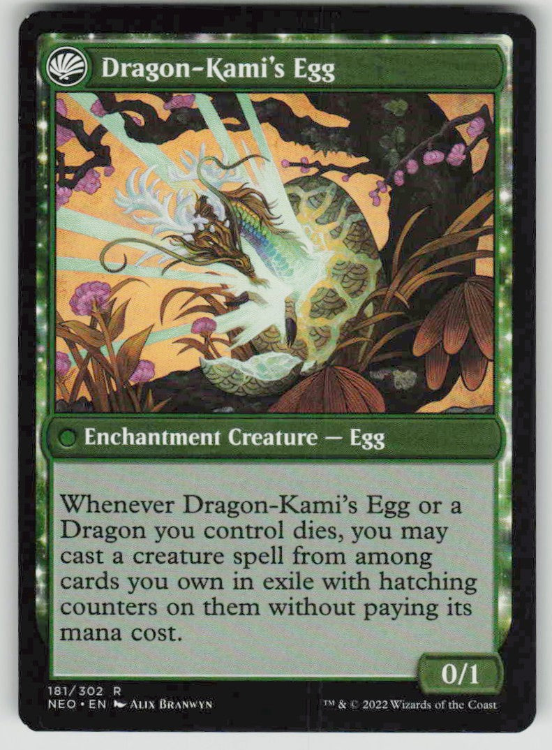 2022 Kamigawa: Neon Dynasty 181 The Dragon-Kami Reborn // Dragon-Kami's Egg