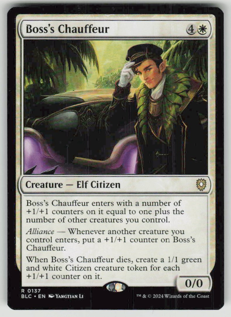 2024 Bloomburrow Commander 137 Boss's Chauffeur