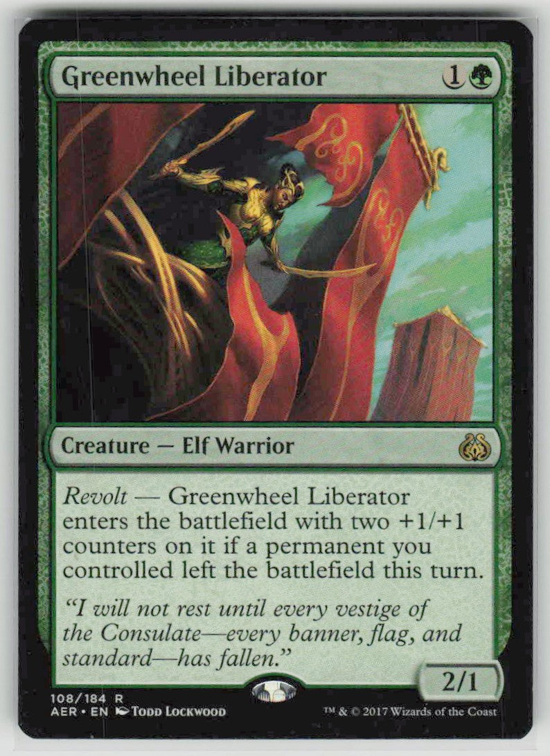 2017 Aether Revolt 108 Greenwheel Liberator