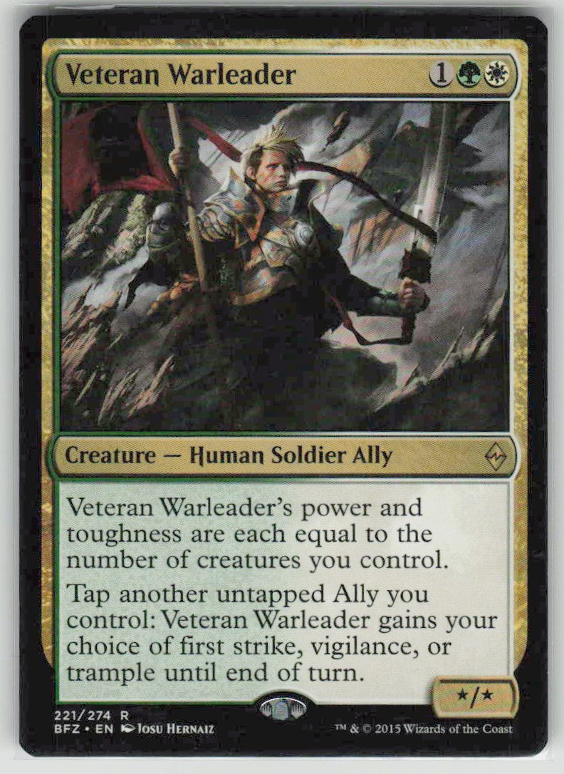 2015 Battle for Zendikar 221 Veteran Warleader