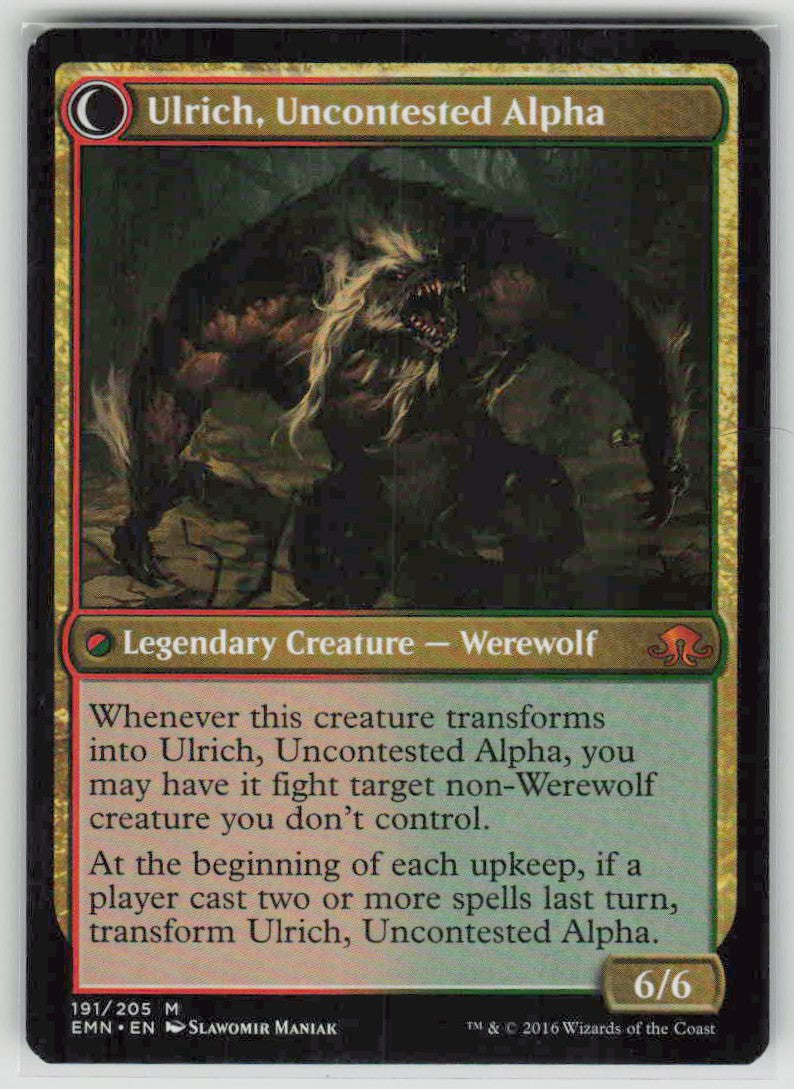 2016 Eldritch Moon 191 Ulrich of the Krallenhorde // Ulrich, Uncontested Alpha