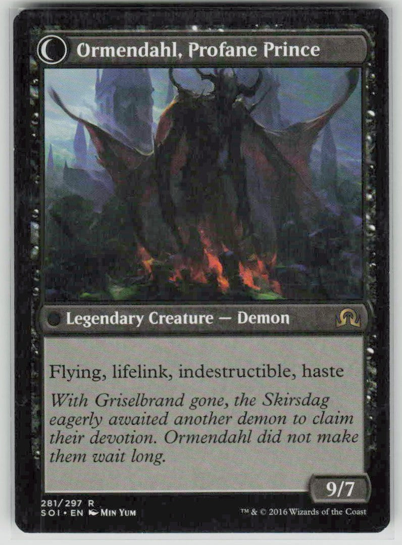 2016 Shadows over Innistrad 281 Westvale Abbey // Ormendahl, Profane Prince
