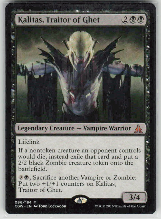 2016 Oath of the Gatewatch 86 Kalitas, Traitor of Ghet