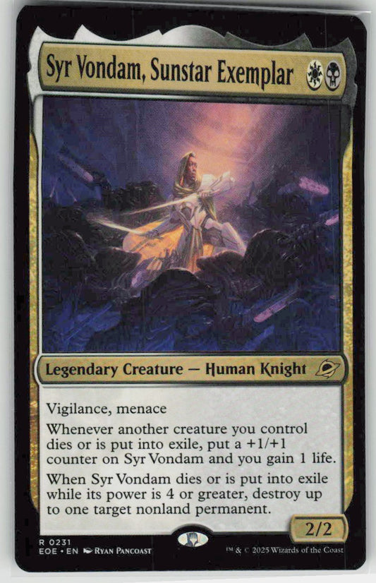 2025 Edge of Eternities 231 Syr Vondam, Sunstar Exemplar