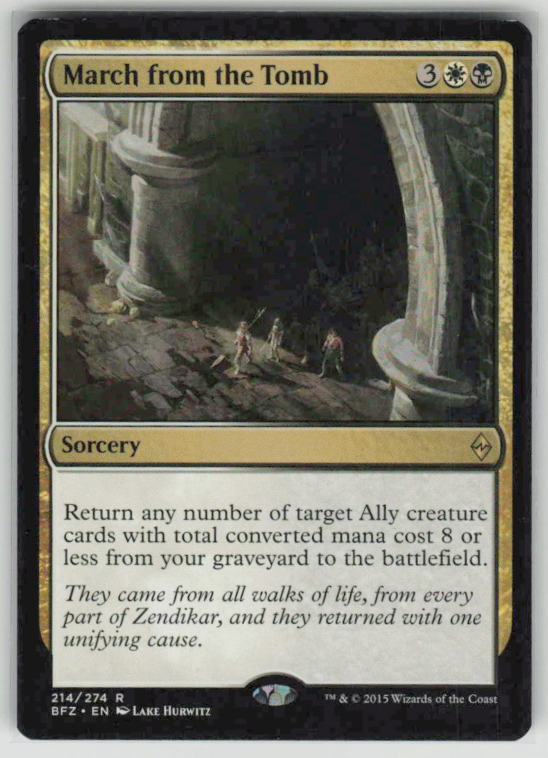 2015 Battle for Zendikar 214 March from the Tomb