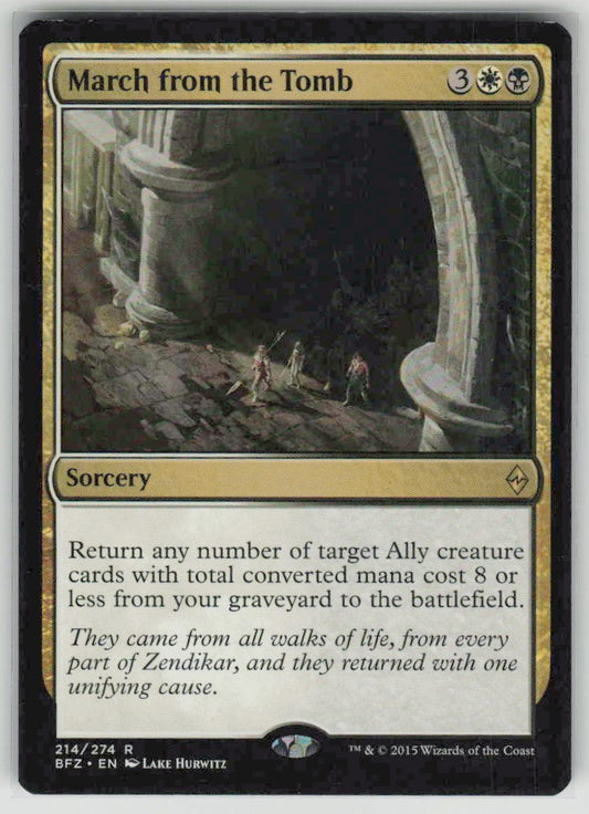 2015 Battle for Zendikar 214 March from the Tomb