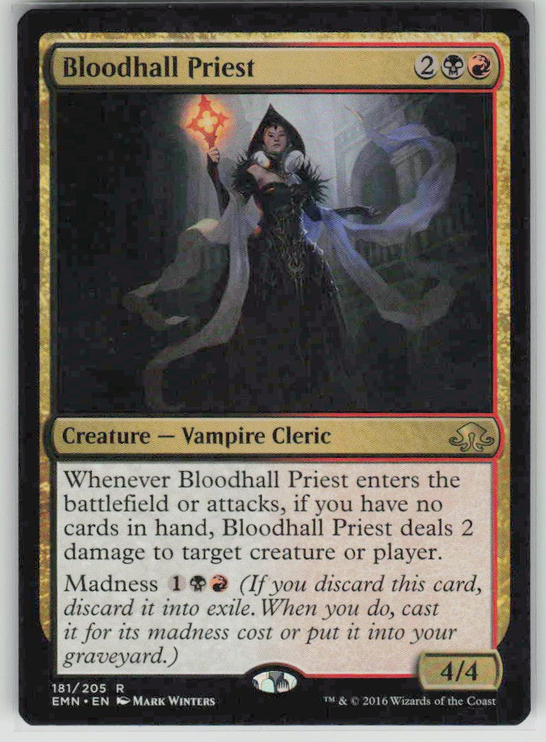 2016 Eldritch Moon 181 Bloodhall Priest