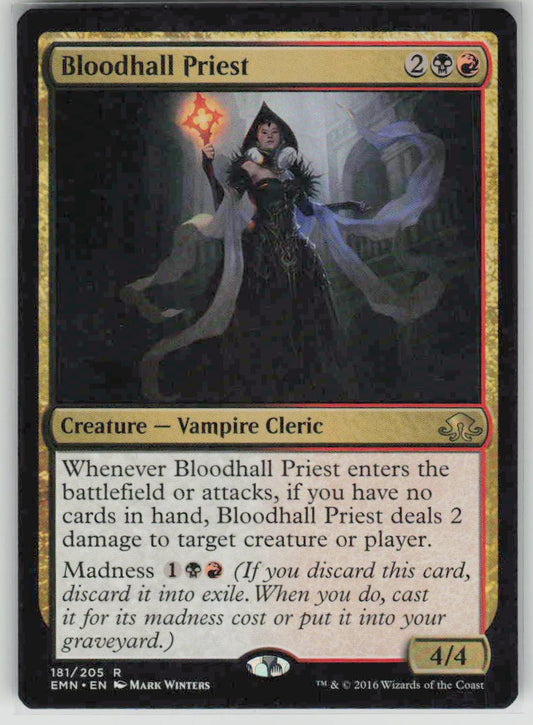 2016 Eldritch Moon 181 Bloodhall Priest