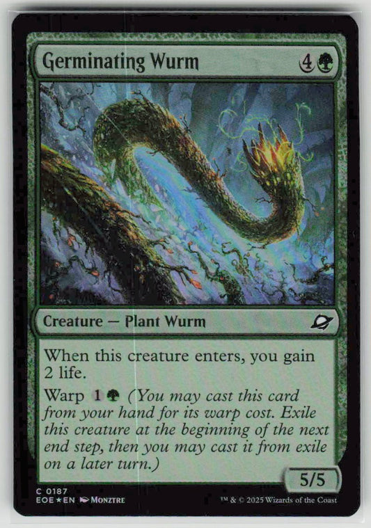 2025 Edge of Eternities 187 Germinating Wurm