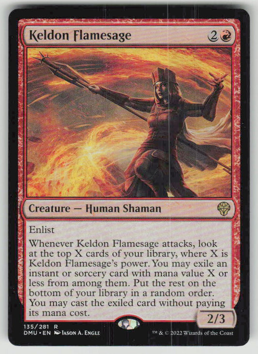 2022 Dominaria United 135 Keldon Flamesage