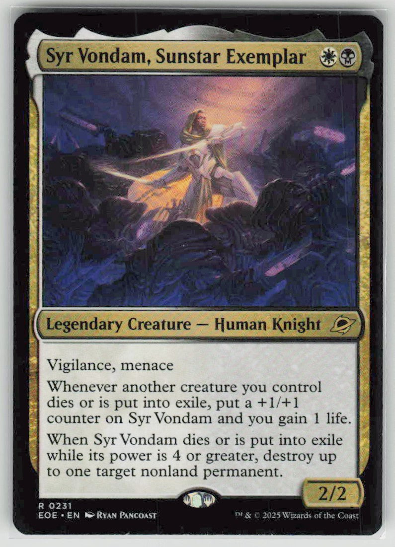 2025 Edge of Eternities 231 Syr Vondam, Sunstar Exemplar