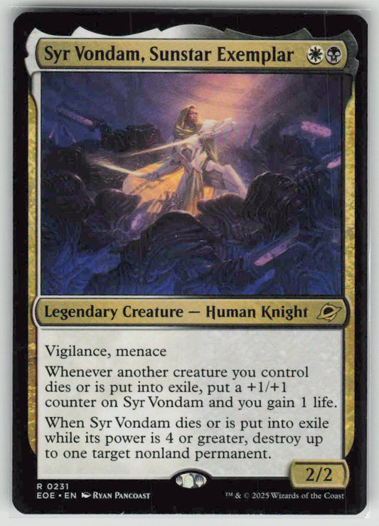 2025 Edge of Eternities 231 Syr Vondam, Sunstar Exemplar