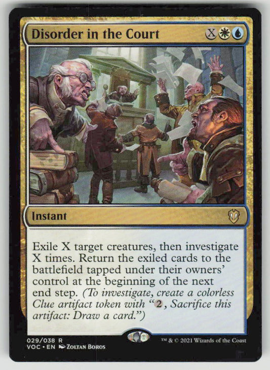 2021 Crimson Vow Commander 29 Disorder in the Court