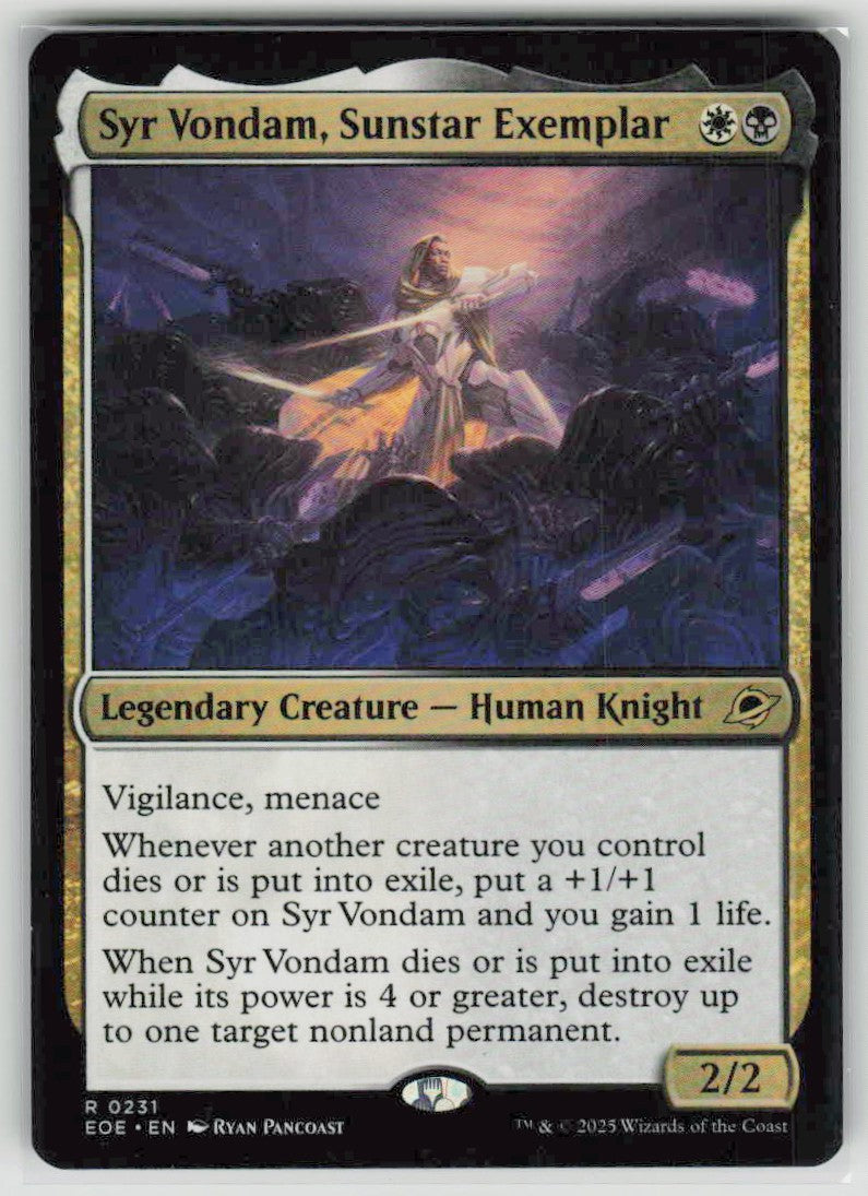 2025 Edge of Eternities 231 Syr Vondam, Sunstar Exemplar