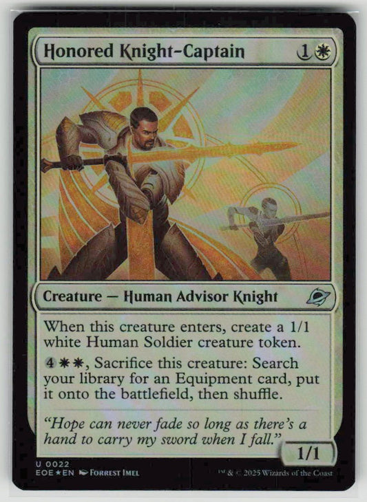 2025 Edge of Eternities 22 Honored Knight-Captain