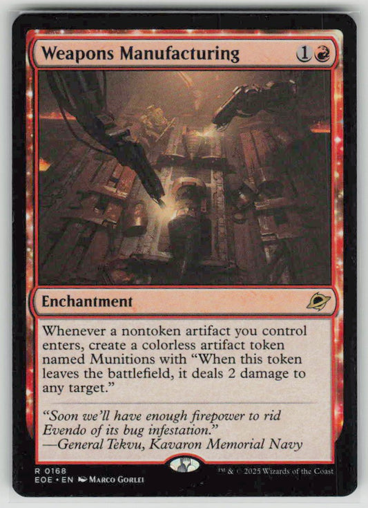 2025 Edge of Eternities 168 Weapons Manufacturing