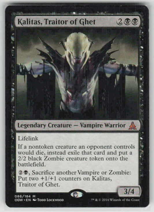 2016 Oath of the Gatewatch 86 Kalitas, Traitor of Ghet