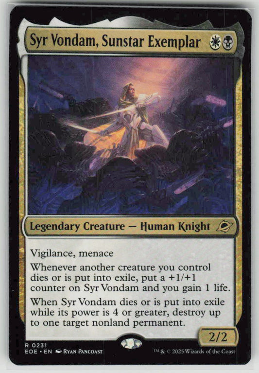 2025 Edge of Eternities 231 Syr Vondam, Sunstar Exemplar