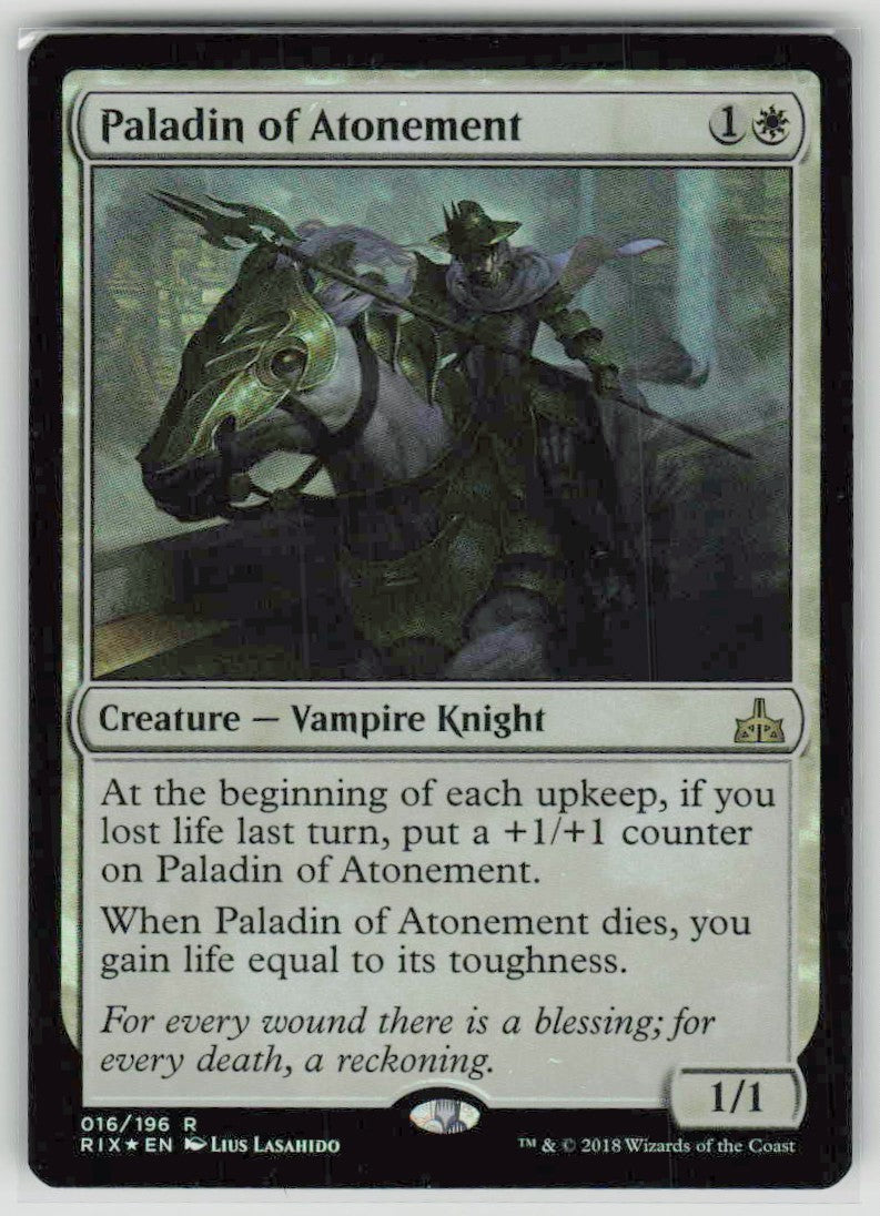 2018 Rivals of Ixalan 16 Paladin of Atonement