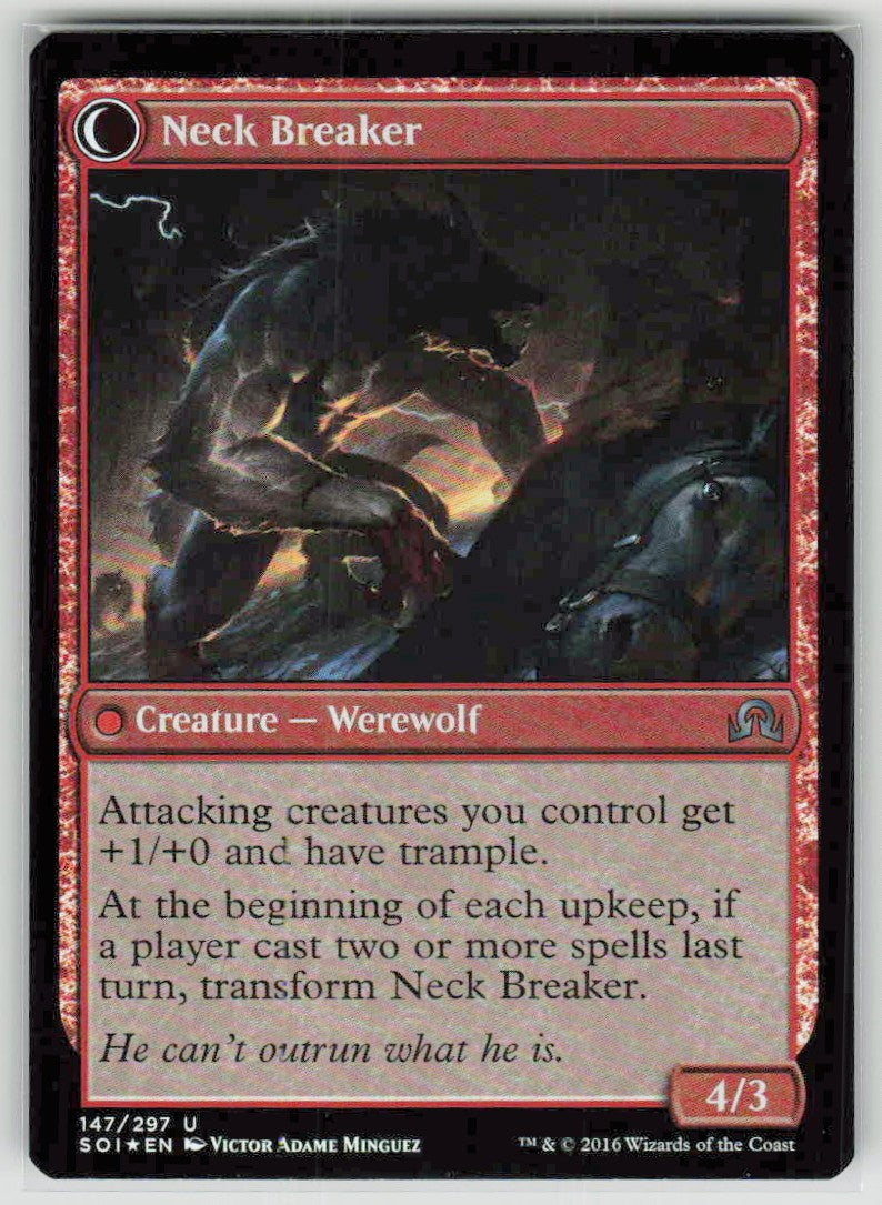 2016 Shadows over Innistrad 147 Breakneck Rider // Neck Breaker