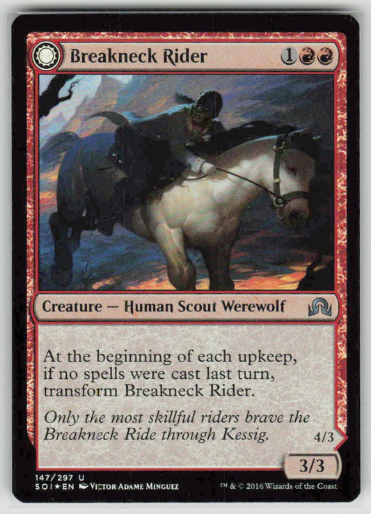 2016 Shadows over Innistrad 147 Breakneck Rider // Neck Breaker