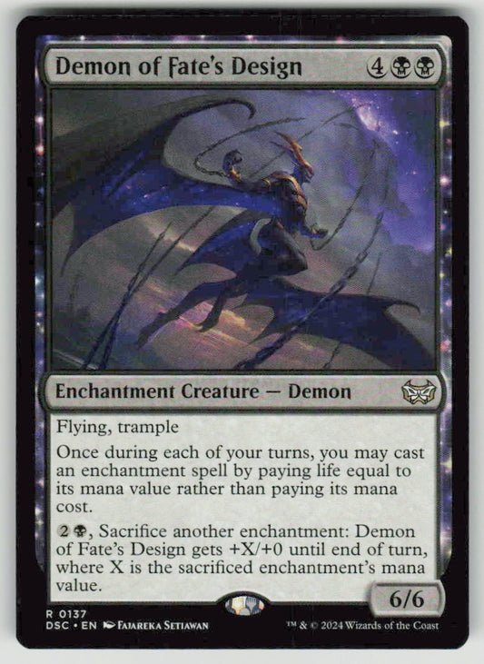 2024 Duskmourn: House of Horror Commander 137 Demon of Fate's Design