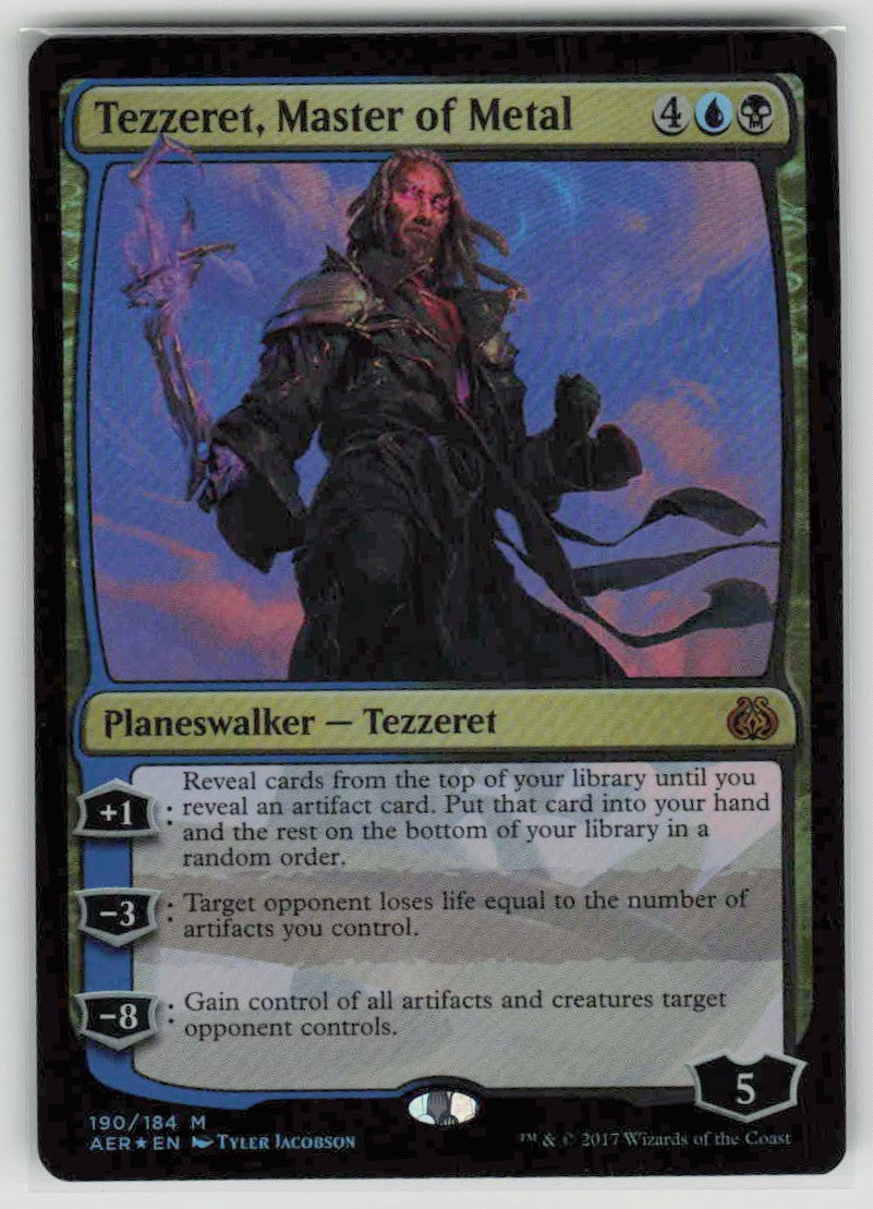 2017 Aether Revolt 190 Tezzeret, Master of Metal