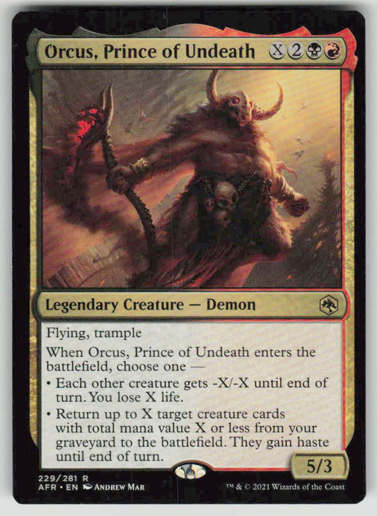 2021 Adventures in the Forgotten Realms 229 Orcus, Prince of Undeath