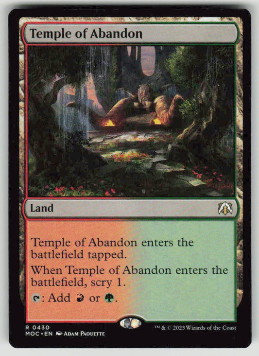 2023 March of the Machine Commander 430 Temple of Abandon