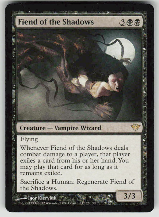 2012 Dark Ascension 62 Fiend of the Shadows